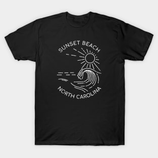 Sunset Beach, North Carolina Summer Waves and Surf T-Shirt